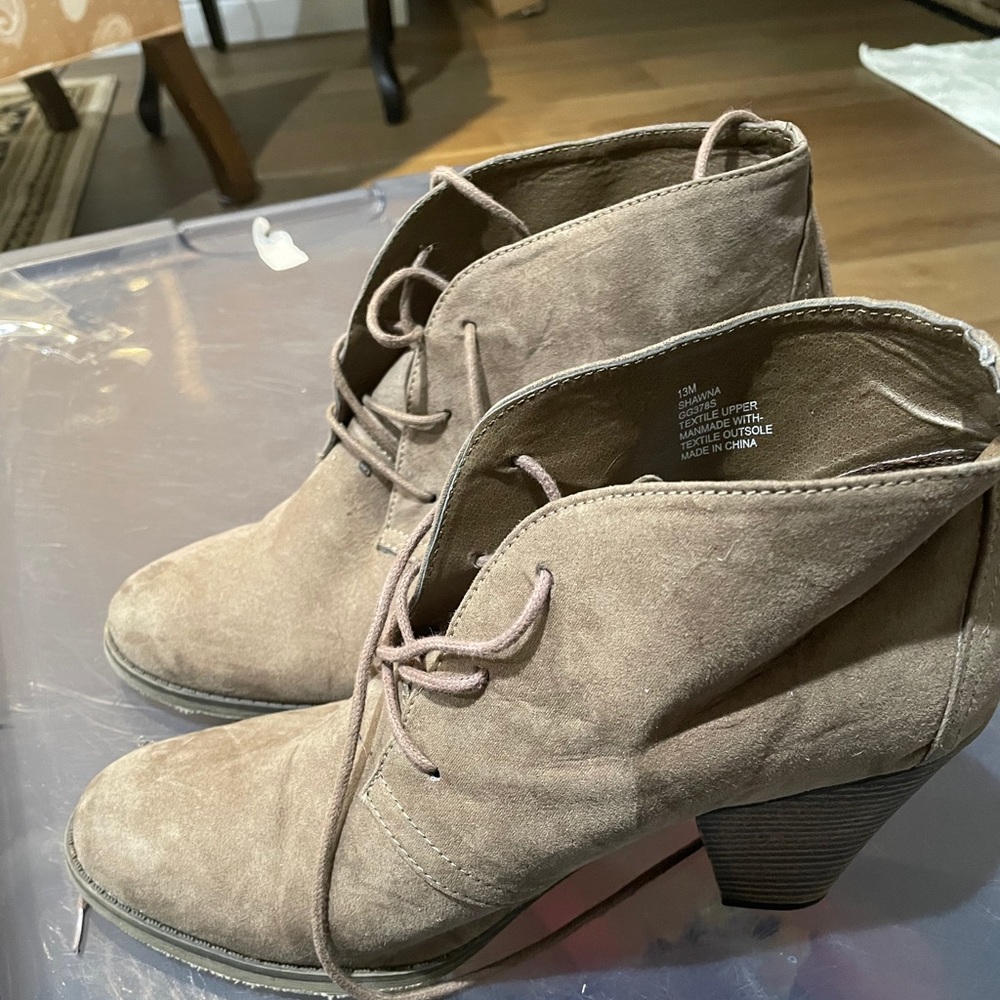 Beige booties